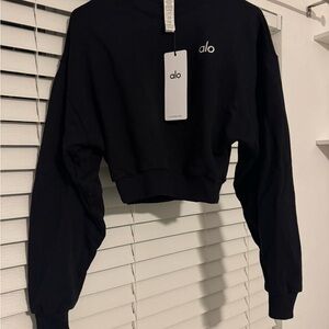 ALO cropped Accolade Crewneck XS black
